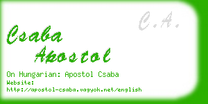 csaba apostol business card